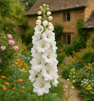 Cottage Garden White Delphinium Seeds