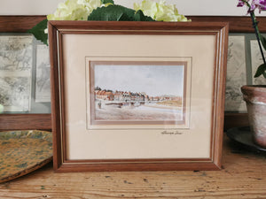 small vintage print of Blakeney Quay North Norfolk coast